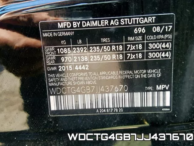 WDCTG4GB7JJ437670 фото 2