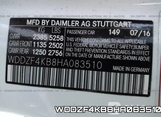 WDDZF4KB8HA083510 фото 10