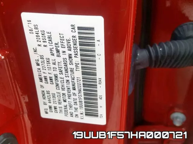 19UUB1F57HA000721 фото 2