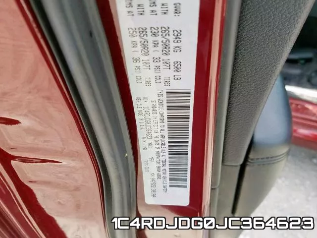 1C4RDJDG0JC364623 фото 2