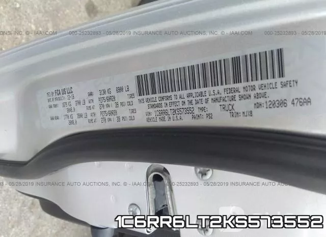 1C6RR6LT2KS573552 фото 10