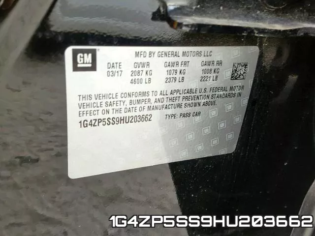 1G4ZP5SS9HU203662 фото 2