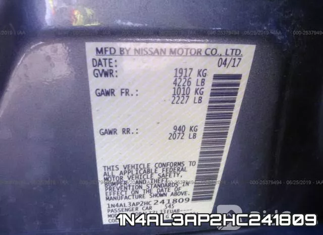 1N4AL3AP2HC241809 фото 10
