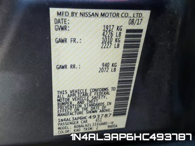 1N4AL3AP6HC493787 фото 2