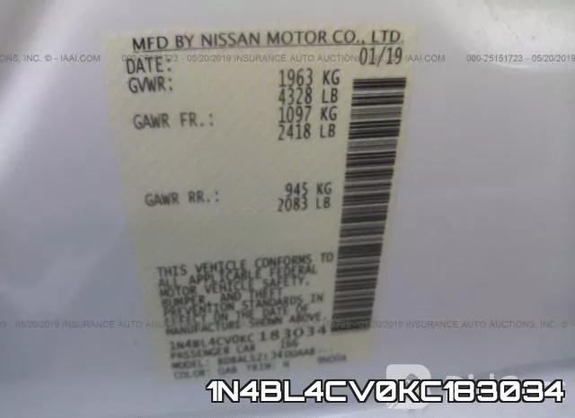 1N4BL4CV0KC183034 фото 10