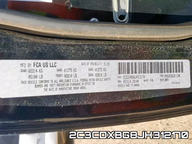2C3CDXBG8JH312170 фото 2
