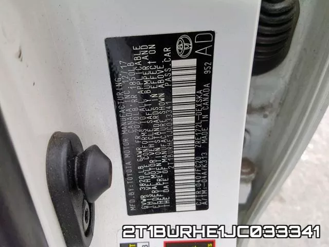 2T1BURHE1JC033341 фото 2