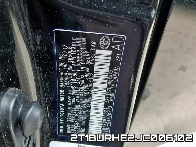 2T1BURHE2JC006102 фото 2