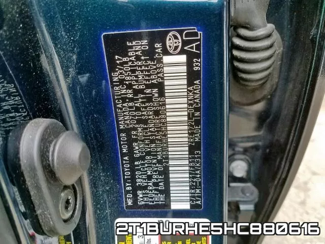 2T1BURHE5HC880616 фото 2