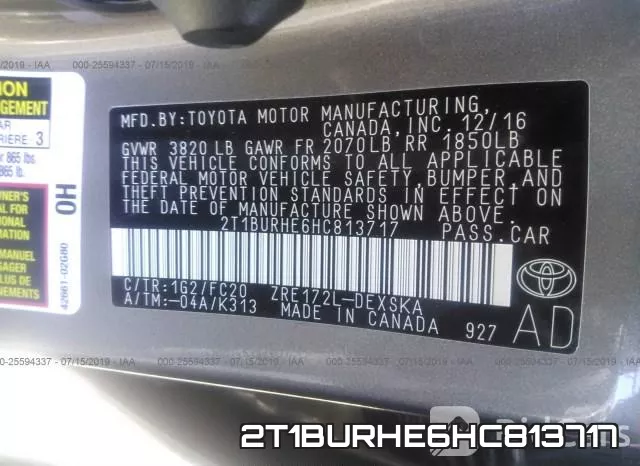 2T1BURHE6HC813717 фото 10