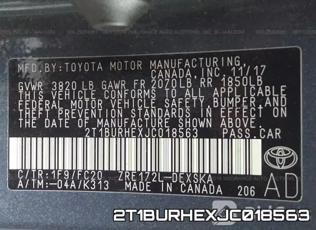 2T1BURHEXJC018563 фото 10