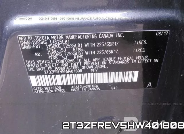 2T3ZFREV5HW401808 фото 10