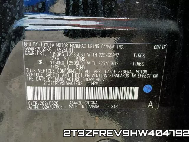 2T3ZFREV9HW404792 фото 2