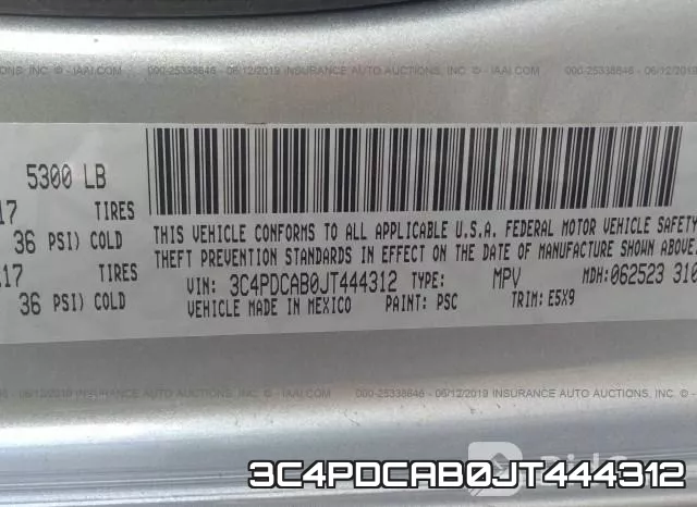 3C4PDCAB0JT444312 фото 10