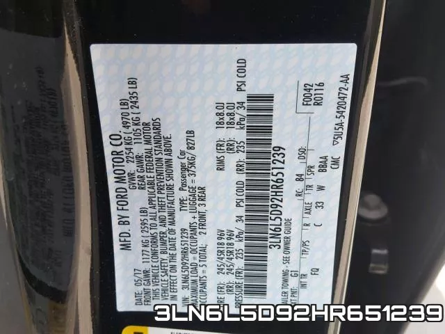 3LN6L5D92HR651239 фото 2