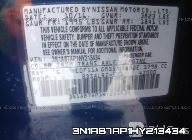 3N1AB7AP1HY213434 фото 10