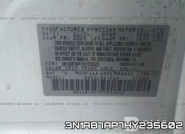 3N1AB7AP7HY235602 фото 10