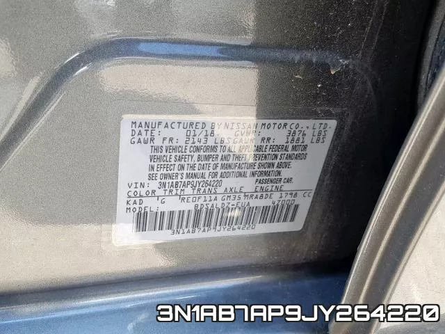 3N1AB7AP9JY264220 фото 2