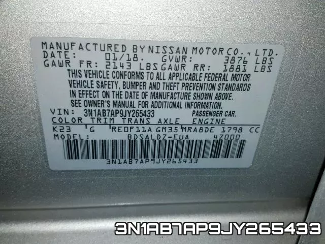 3N1AB7AP9JY265433 фото 2
