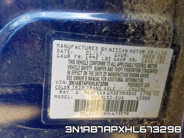 3N1AB7APXHL673298 фото 2