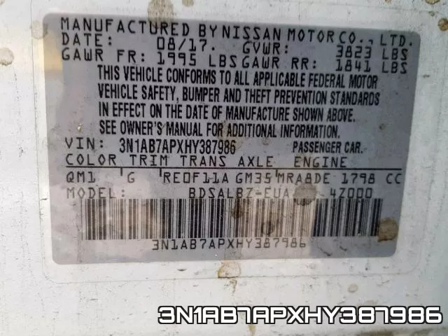 3N1AB7APXHY387986 фото 2