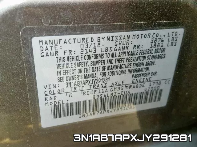 3N1AB7APXJY291281 фото 2