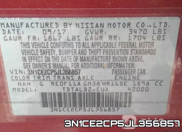 3N1CE2CP5JL356857 фото 10
