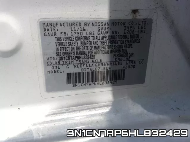3N1CN7AP6HL832429 фото 2