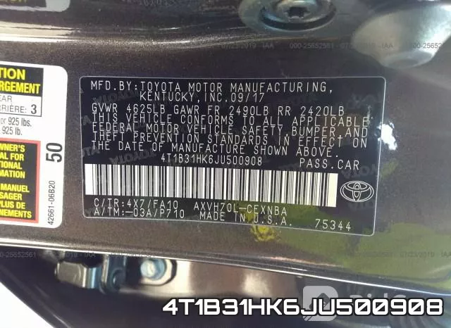 4T1B31HK6JU500908 фото 10
