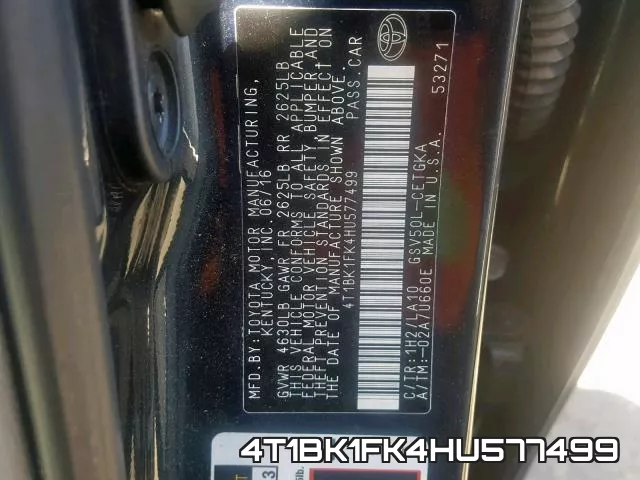 4T1BK1FK4HU577499 фото 2