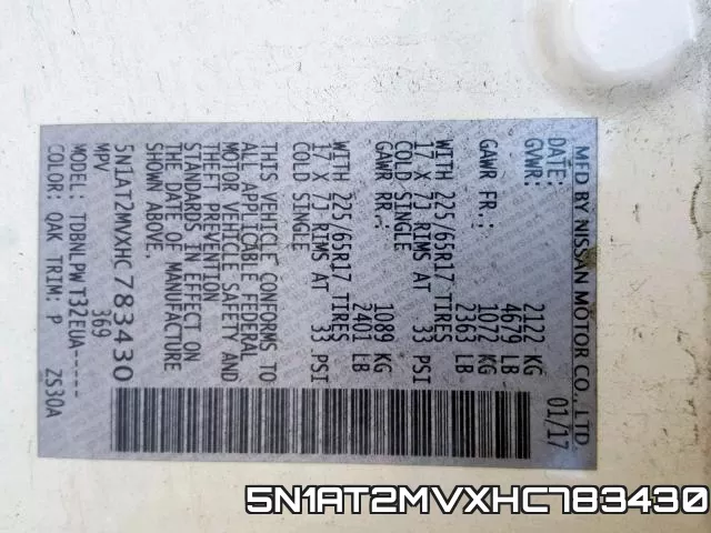 5N1AT2MVXHC783430 фото 2