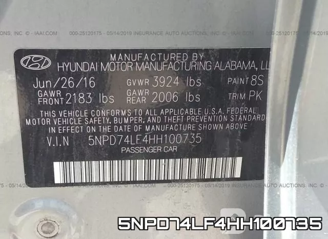 5NPD74LF4HH100735 фото 10