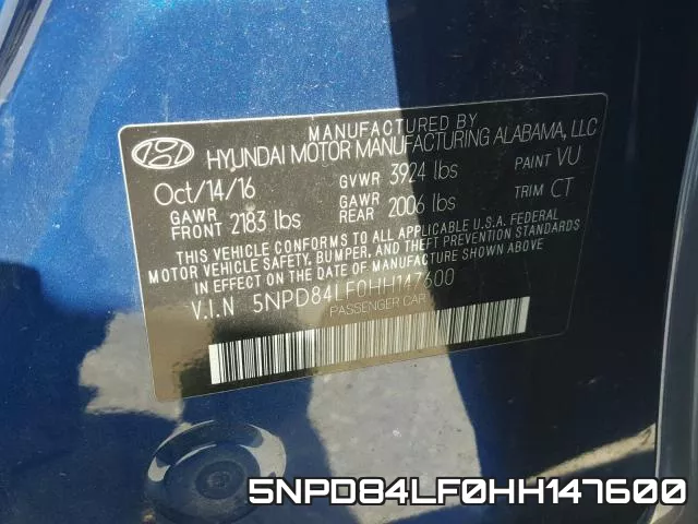 5NPD84LF0HH147600 фото 2
