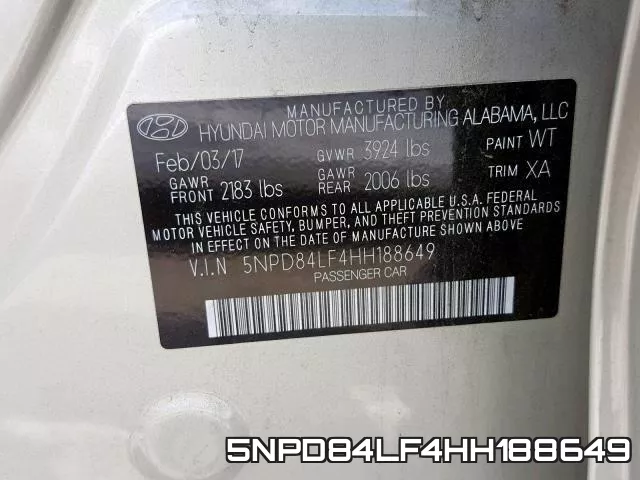 5NPD84LF4HH188649 фото 2