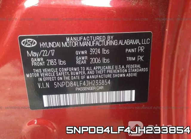 5NPD84LF4JH233854 фото 10