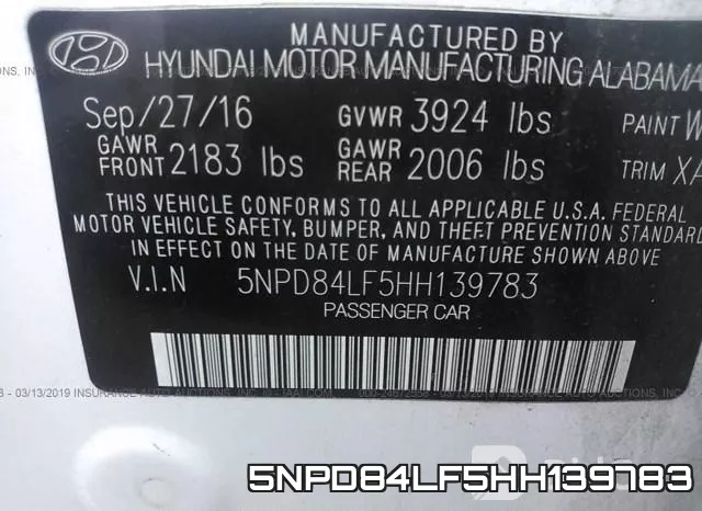 5NPD84LF5HH139783 фото 10