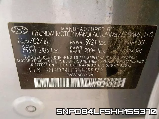 5NPD84LF5HH155370 фото 2