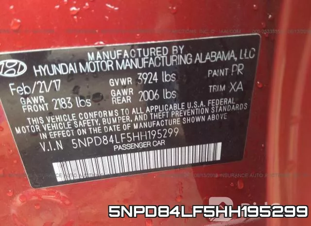 5NPD84LF5HH195299 фото 10
