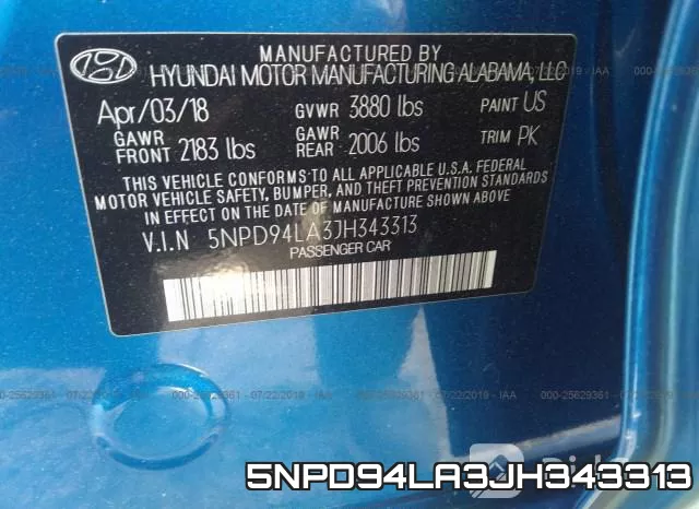 5NPD94LA3JH343313 фото 9