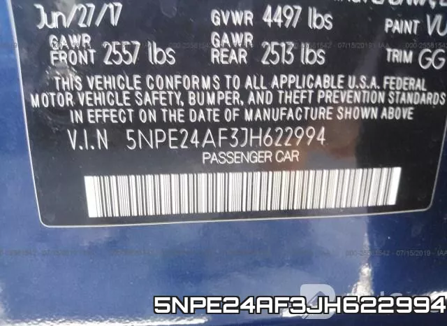 5NPE24AF3JH622994 фото 10