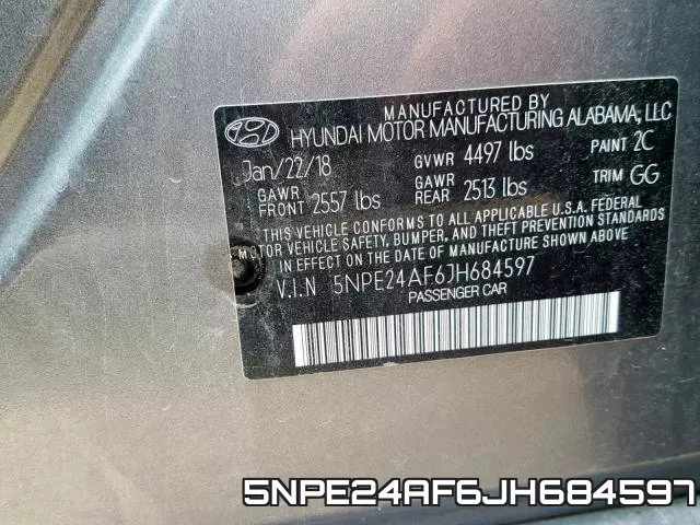 5NPE24AF6JH684597 фото 2