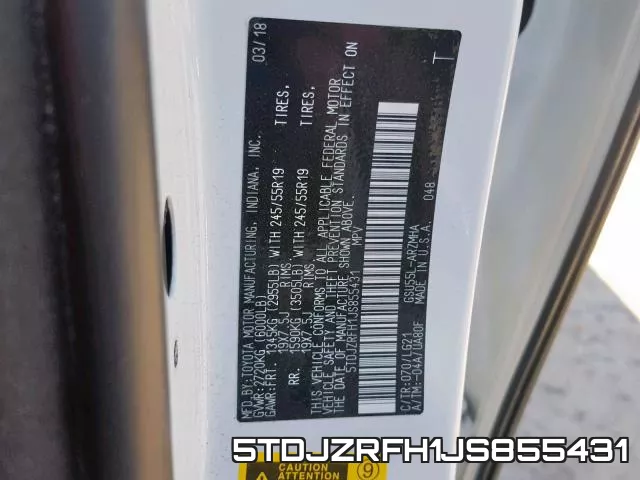 5TDJZRFH1JS855431 фото 2