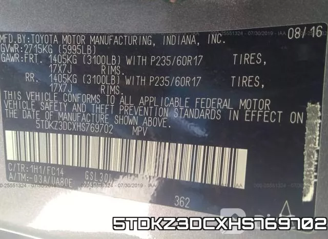 5TDKZ3DCXHS769702 фото 10