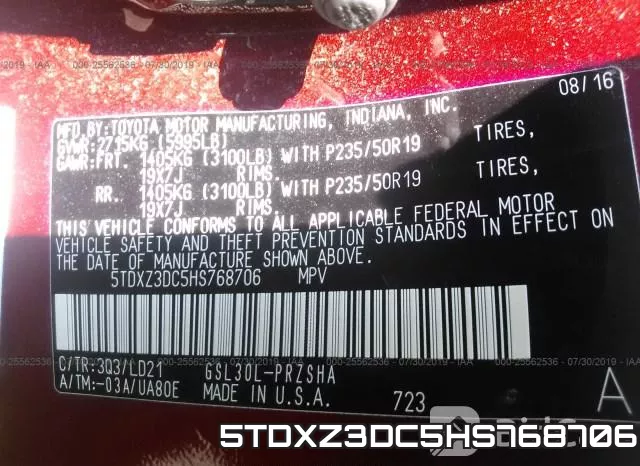 5TDXZ3DC5HS768706 фото 10