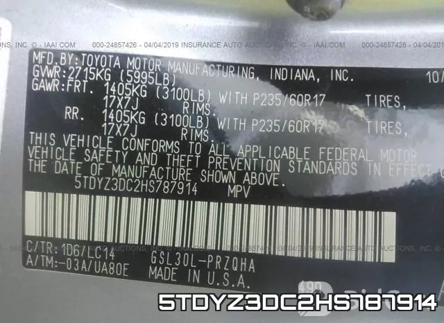 5TDYZ3DC2HS787914 фото 10