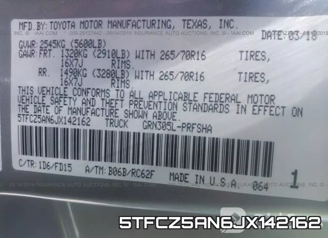 5TFCZ5AN6JX142162 фото 10