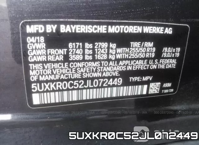 5UXKR0C52JL072449 фото 10
