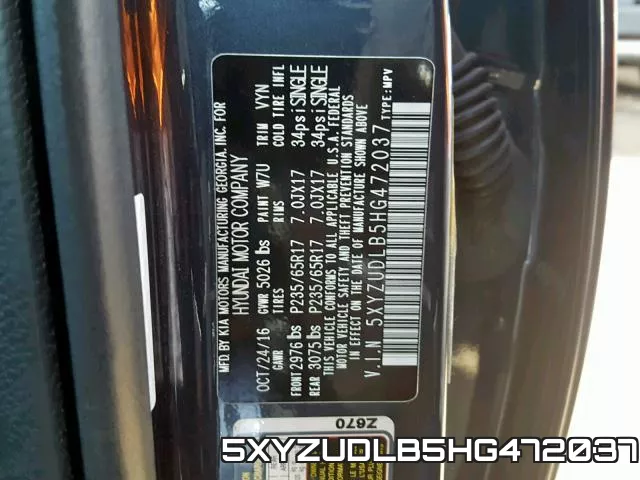 5XYZUDLB5HG472037 фото 2