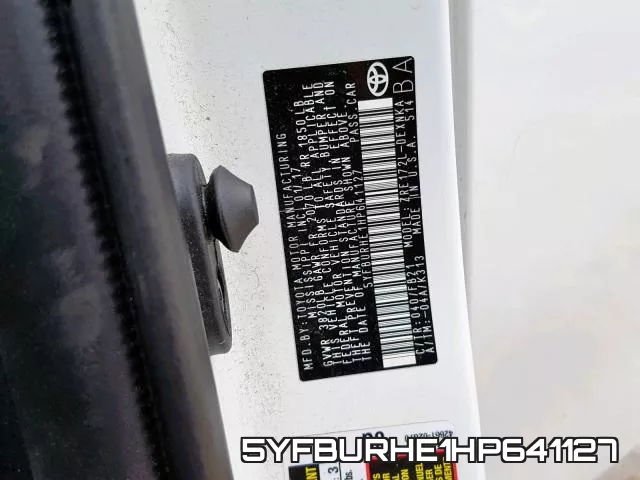 5YFBURHE1HP641127 фото 2
