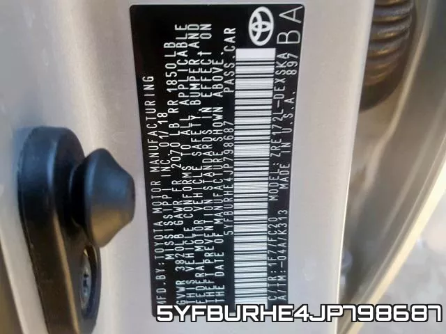 5YFBURHE4JP798687 фото 2